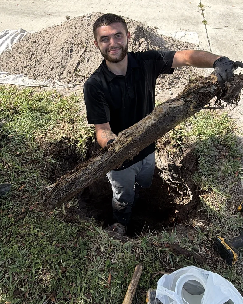 JT, owner of JT's Precision Plumbing, on a job on the Treasure Coast